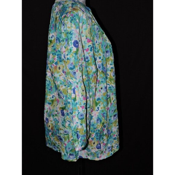 Soft By Avenue Peasant Blouse Shirt Spring Boho Floral Top Spring size 2X 22 24 - Picture 5 of 7